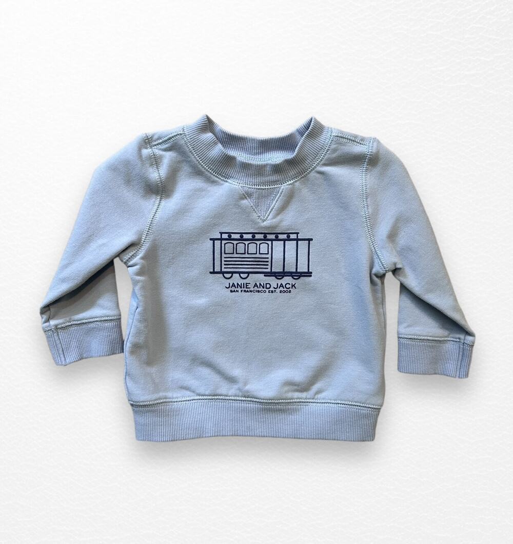 Janie and Jack Cable Car Sweatshirt, 3-6 Months
